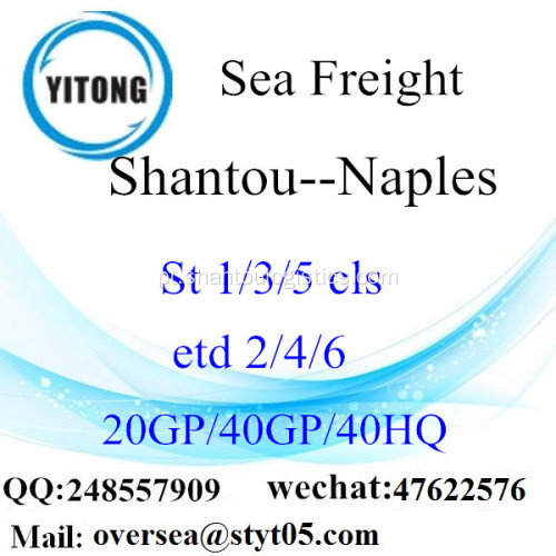 Shantou Porto Mar transporte de mercadorias para Nápoles